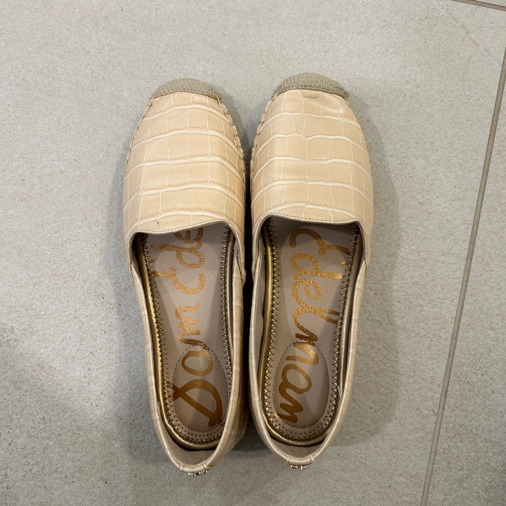Sam Edelman Cream Espadrille Slip-Ons